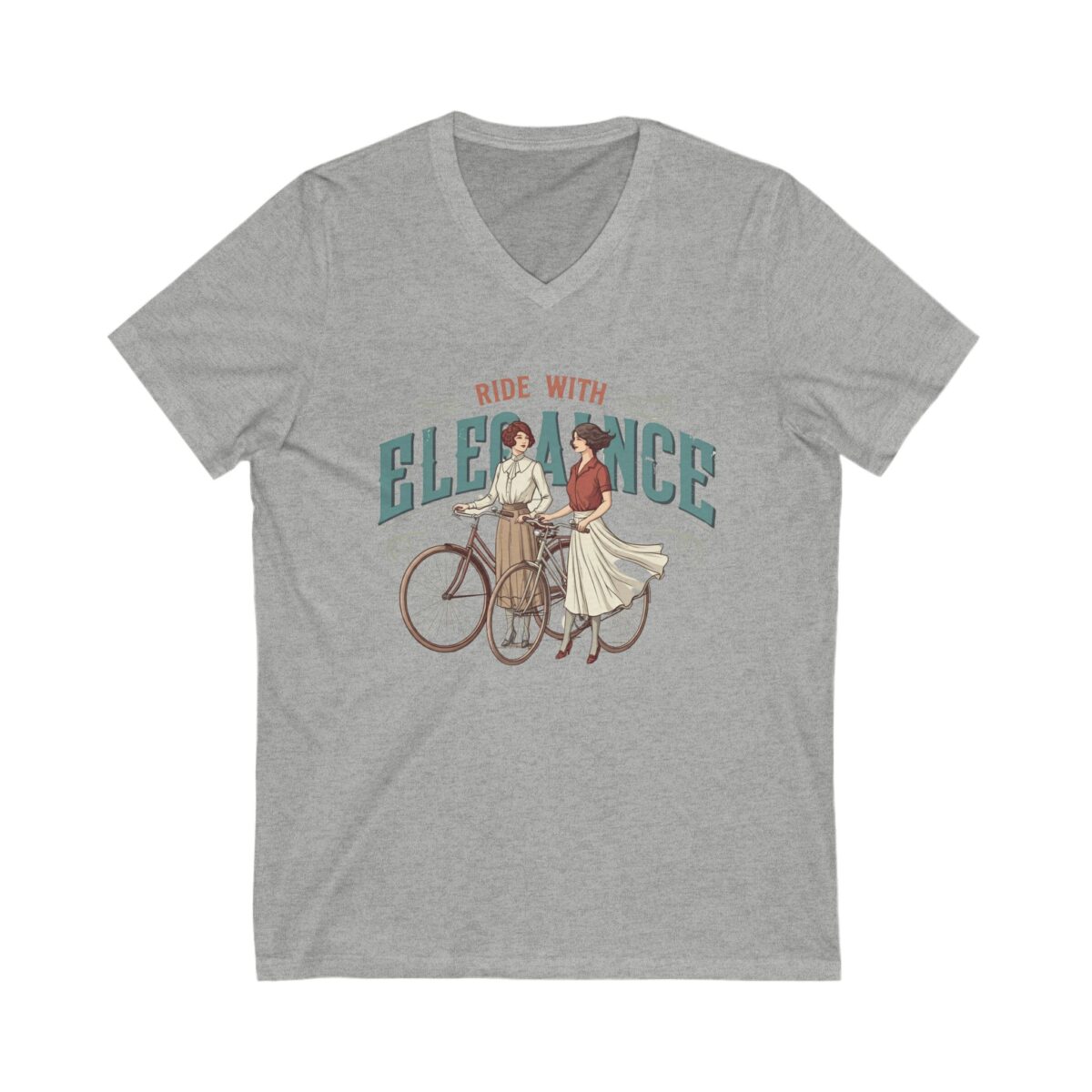 Ride with elegance Unisex Jersey Short Sleeve V-Neck Tee - Image 7