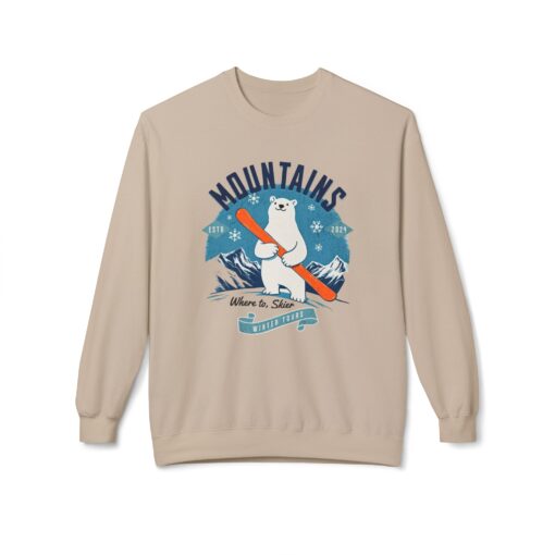 Mountains Unisex Midweight Softstyle Fleece Crewneck Sweatshirt - Image 9