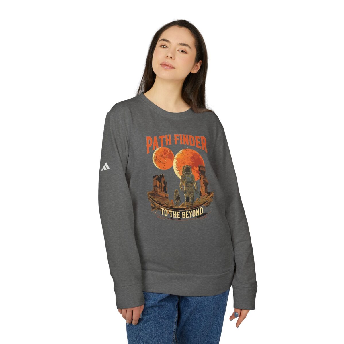 Path Finder adidas Unisex Fleece Crewneck Sweatshirt - Image 3