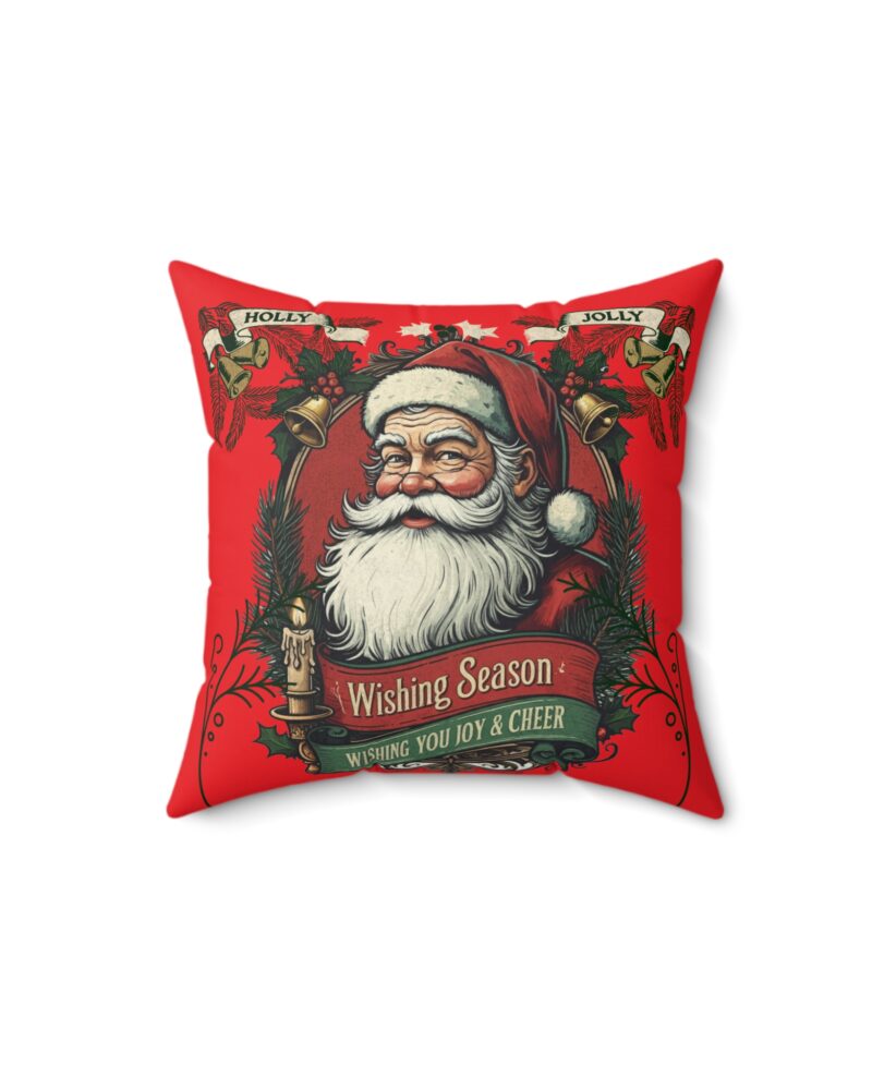 Holly Jolly Spun Polyester Square Pillow