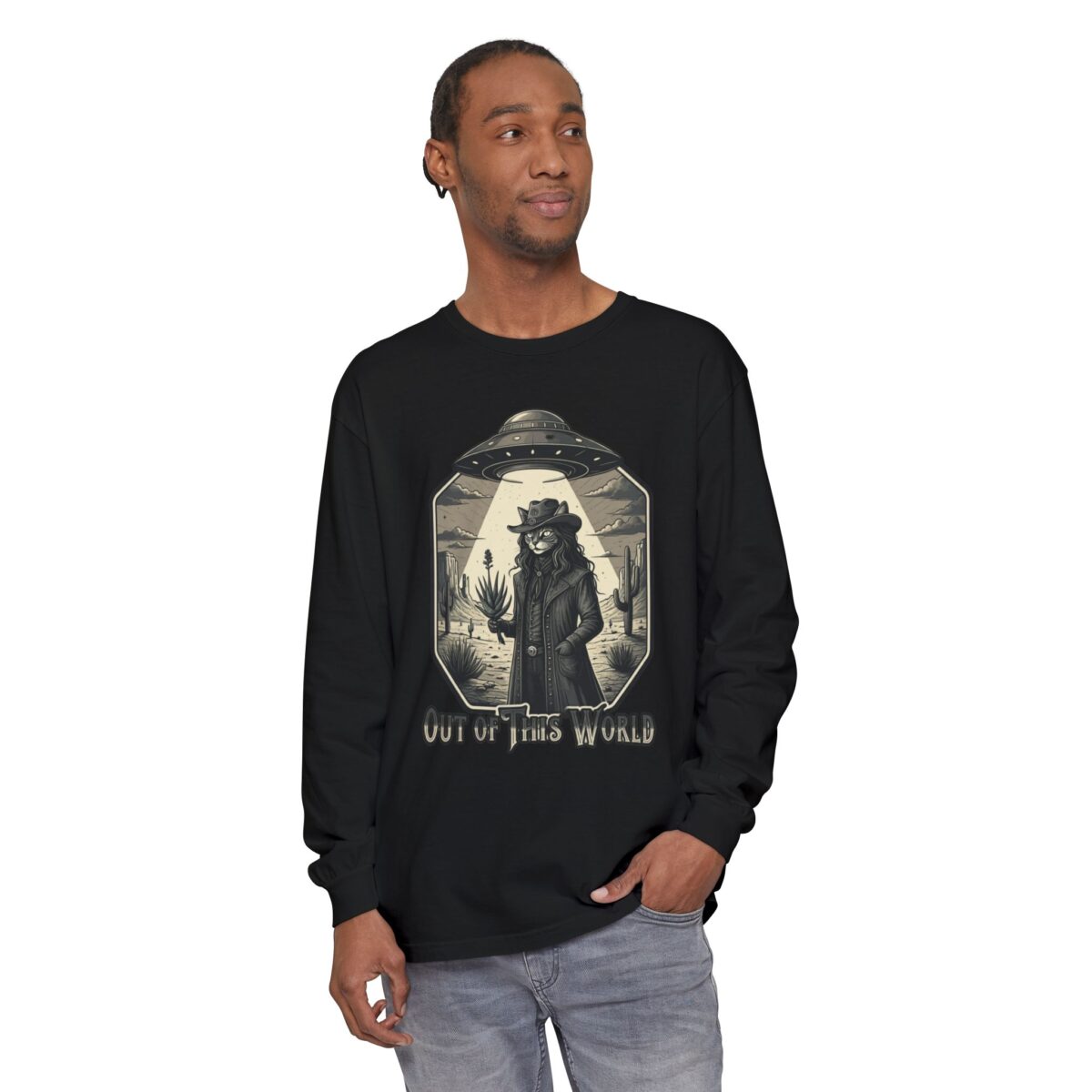 Out of this world Unisex Garment-dyed Long Sleeve T-Shirt - Image 15
