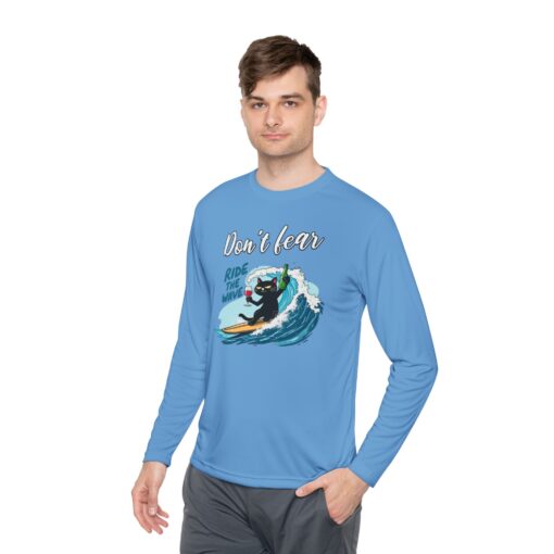 Don't fear, ride the wave Unisex Lightweight Long Sleeve Tee - Image 19