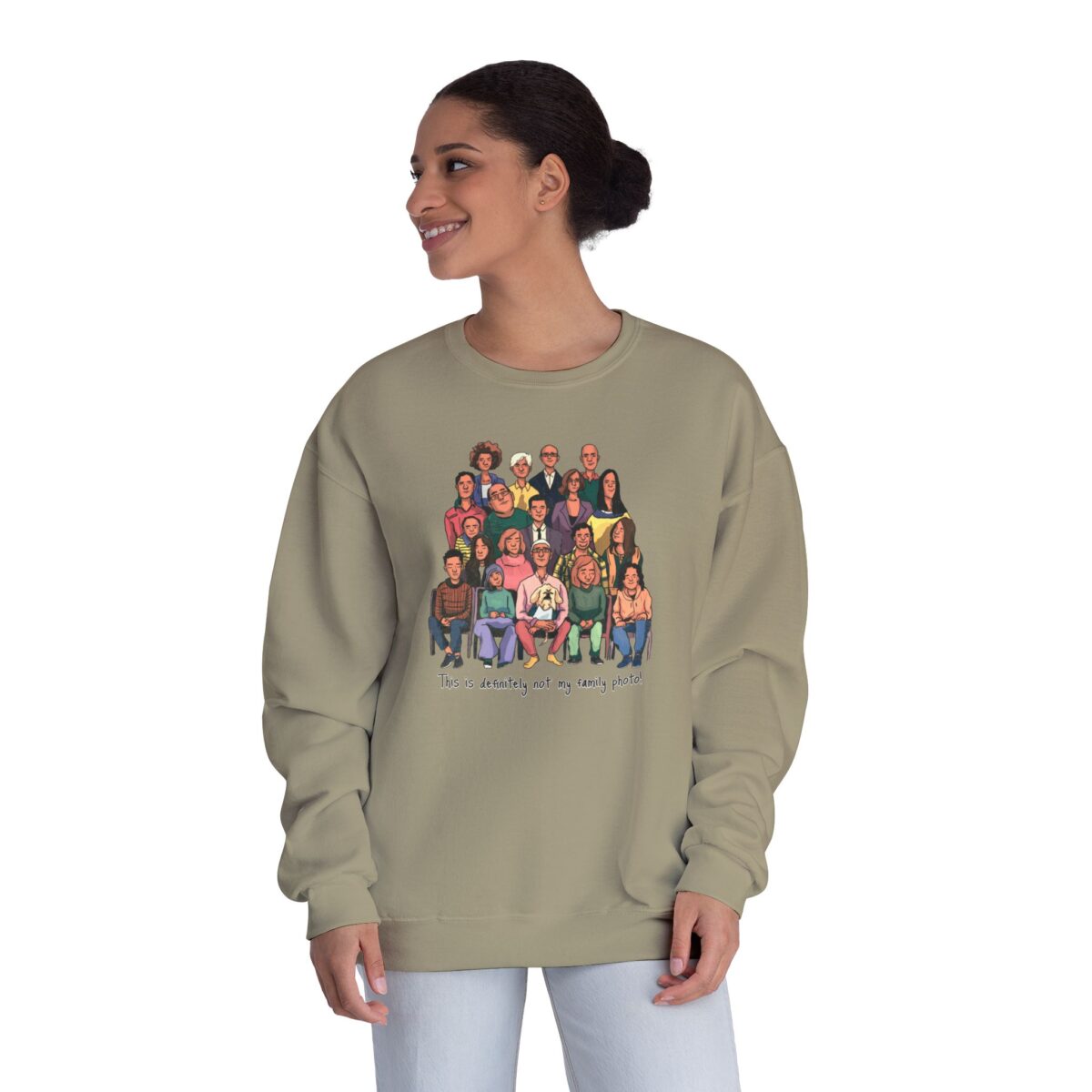 Definitely not my family photo Unisex NuBlend® Crewneck Sweatshirt - Image 12