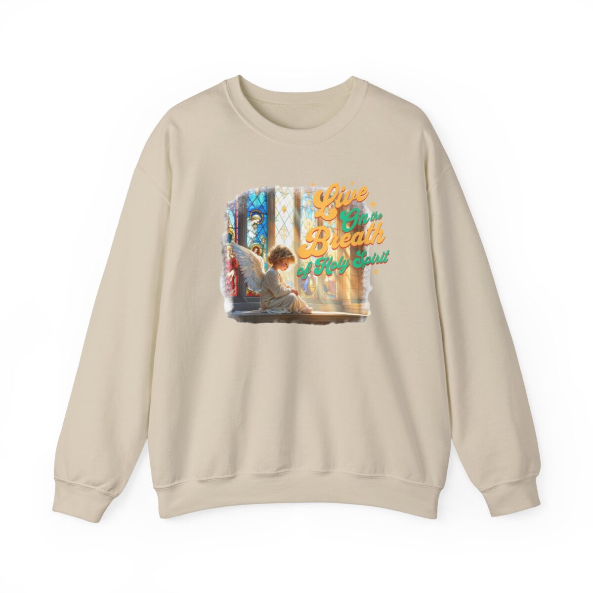 Live on the breath of the Holy Spirit Unisex Heavy Blend™ Crewneck Sweatshirt - Image 9