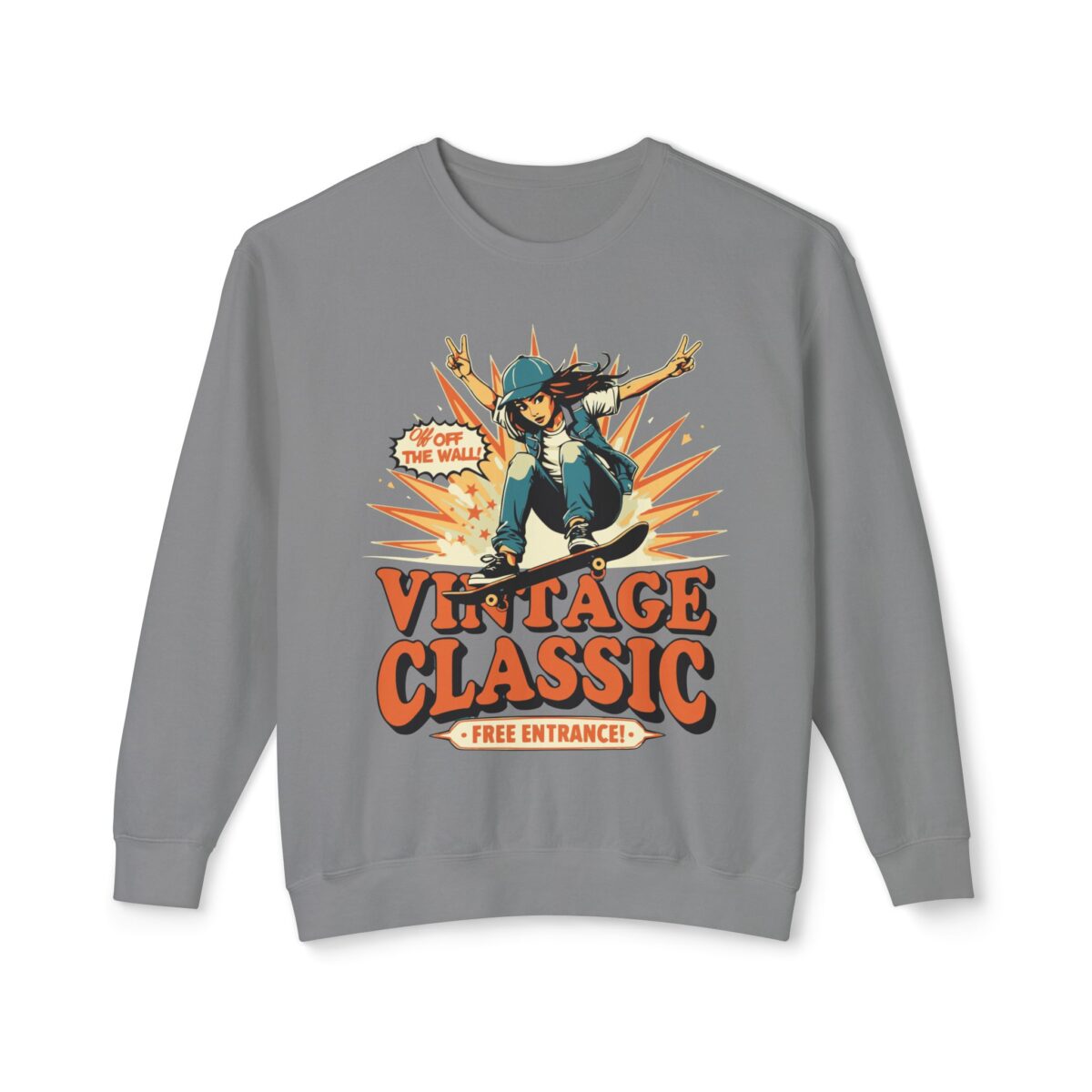 Vintage Classic Unisex Lightweight Crewneck Sweatshirt - Image 25