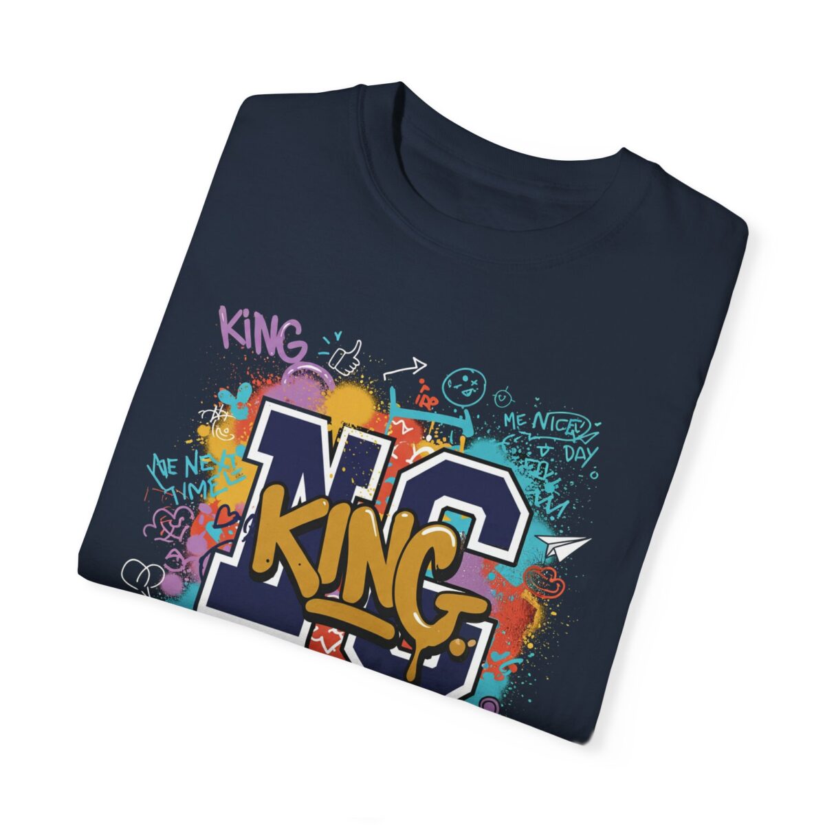 Unisex Garment-Dyed T-Shirt - Colorful 'King' Graphic Tee for Trendsetters - Image 11