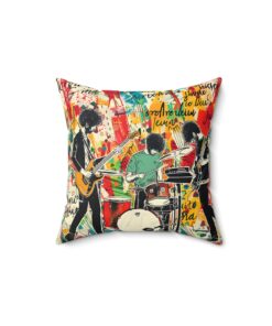 Rock Band Spun Polyester Square Pillow