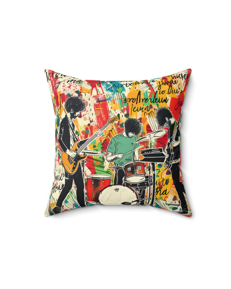 Rock Band Spun Polyester Square Pillow