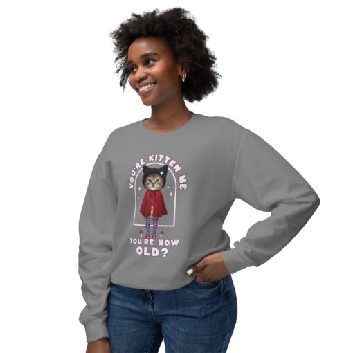 You're kitten me! Unisex Lightweight Crewneck Sweatshirt - Image 27
