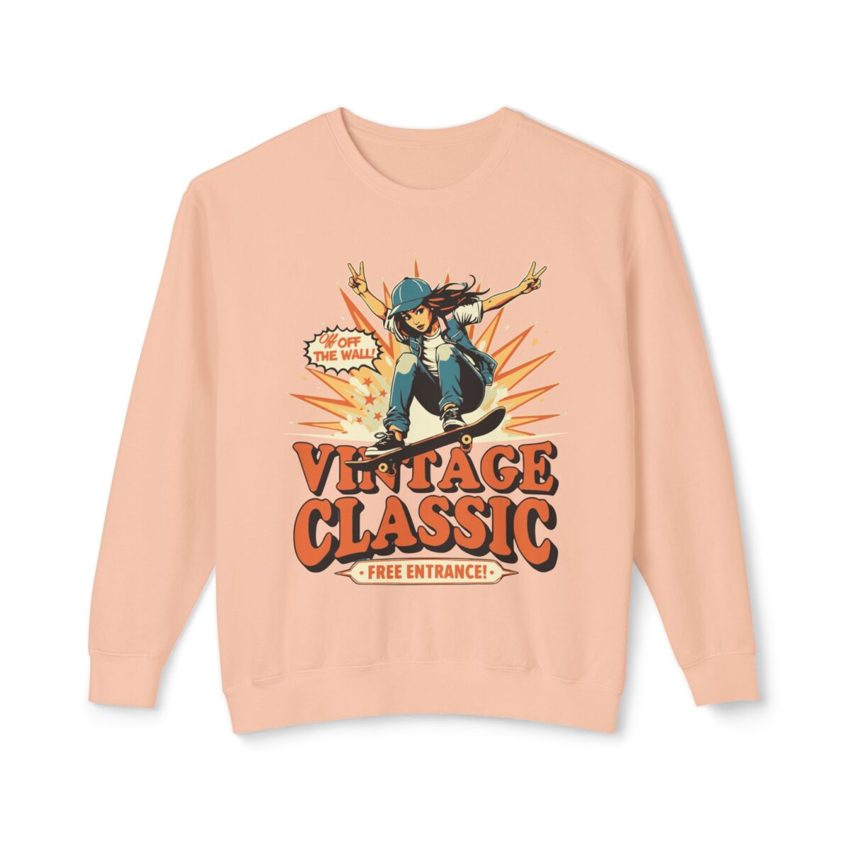 Vintage Classic Unisex Lightweight Crewneck Sweatshirt - Image 9