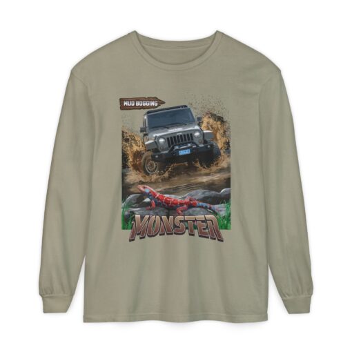 Monster car Unisex Garment-dyed Long Sleeve T-Shirt - Image 9