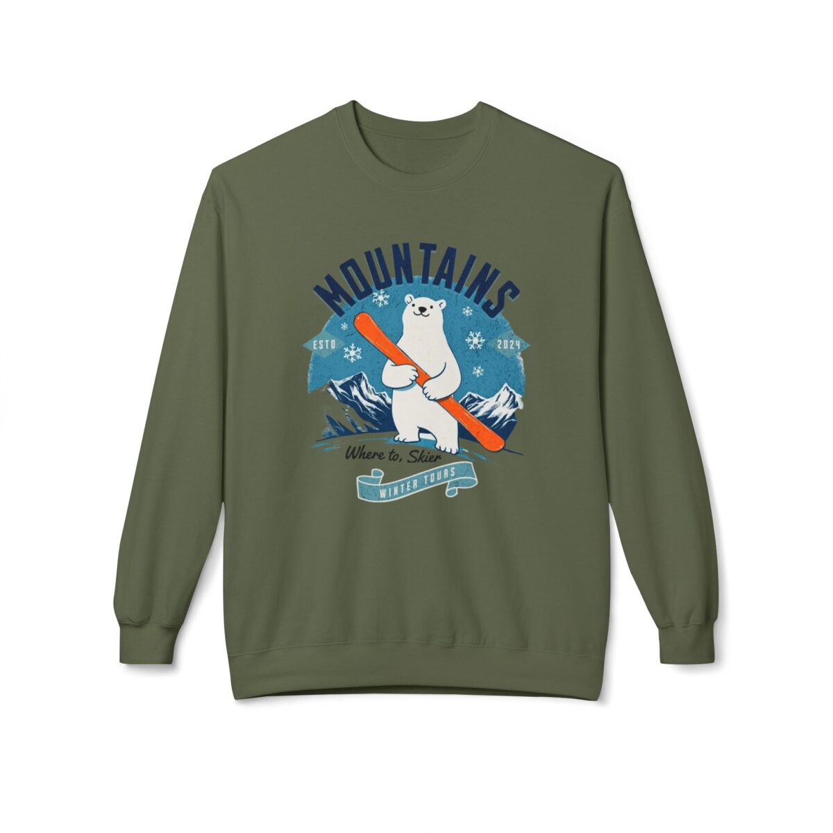 Mountains Unisex Midweight Softstyle Fleece Crewneck Sweatshirt - Image 17