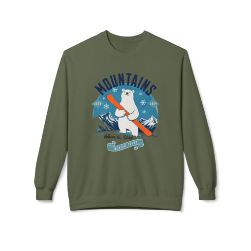 Mountains Unisex Midweight Softstyle Fleece Crewneck Sweatshirt - Image 17