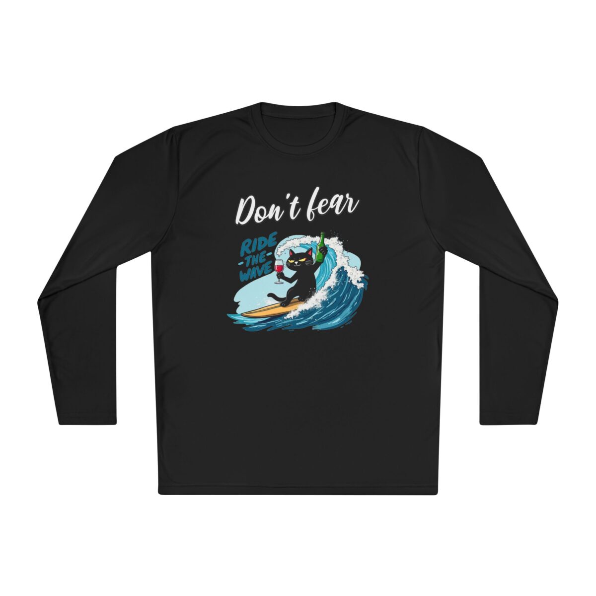 Don't fear, ride the wave Unisex Lightweight Long Sleeve Tee - Image 9