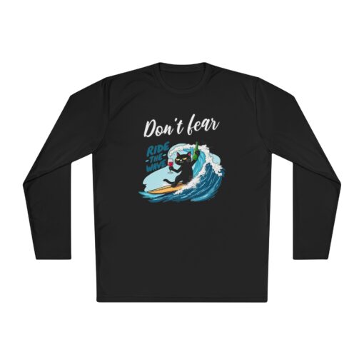 Don't fear, ride the wave Unisex Lightweight Long Sleeve Tee - Image 9