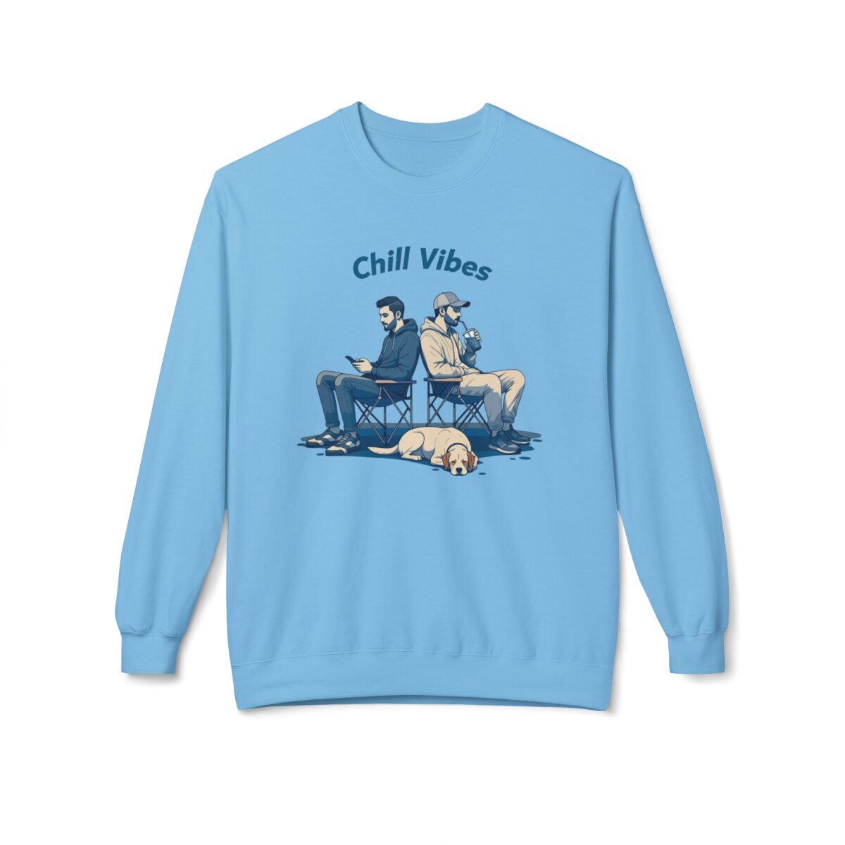 Chill Vibes Unisex Midweight Softstyle Fleece Crewneck Sweatshirt - Image 25