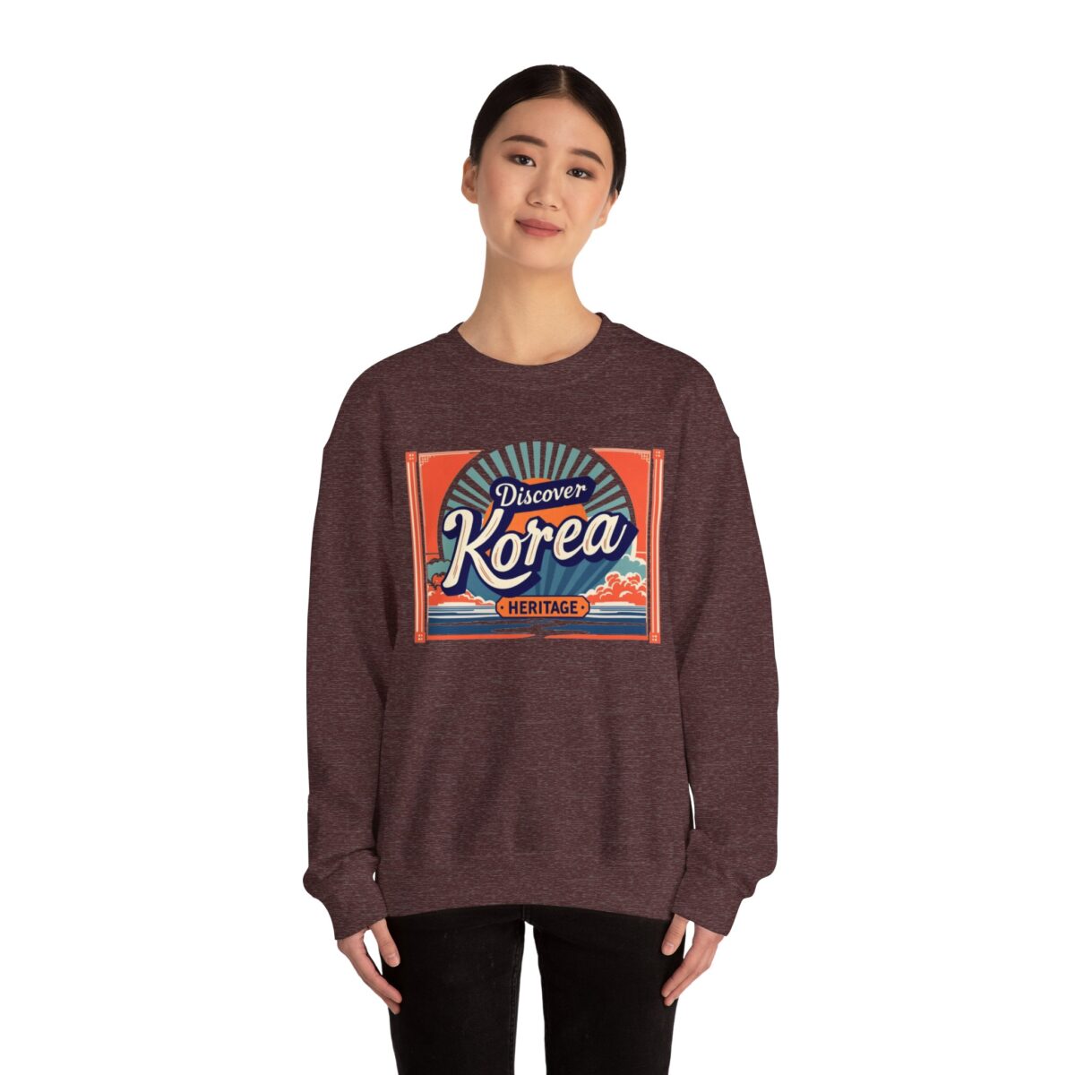 Discover Korea heritage Unisex Heavy Blend™ Crewneck Sweatshirt - Image 8