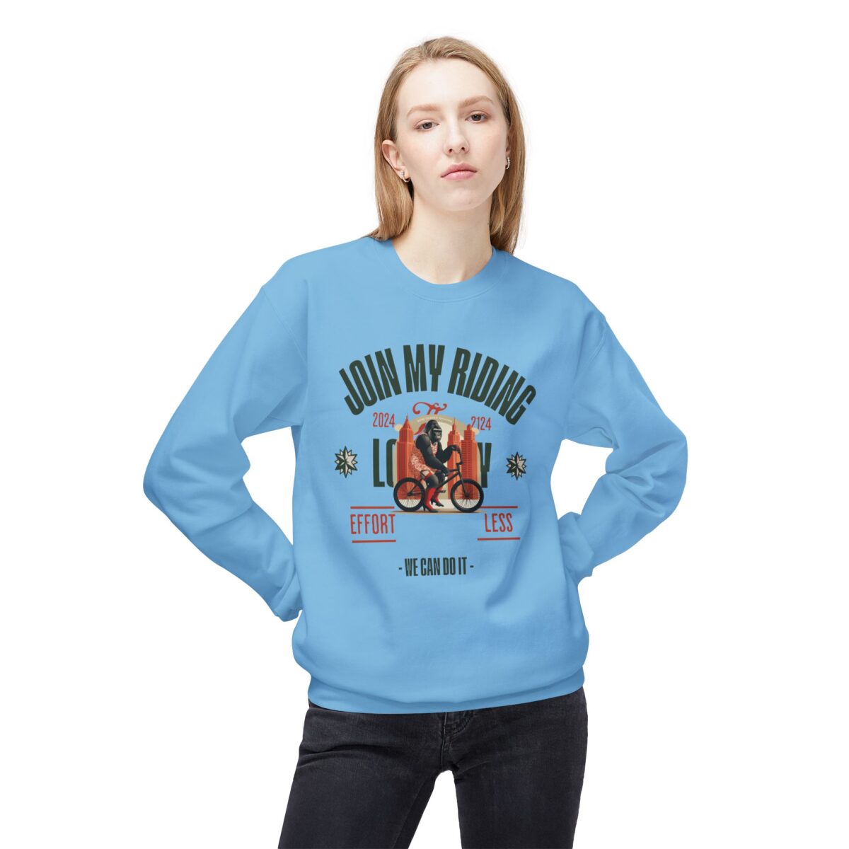 Join My Riding? Unisex Midweight Softstyle Fleece Crewneck Sweatshirt - Image 15