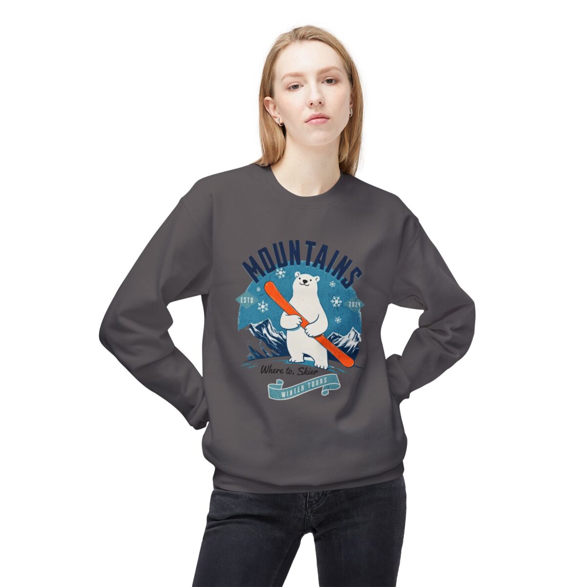 Mountains Unisex Midweight Softstyle Fleece Crewneck Sweatshirt - Image 31