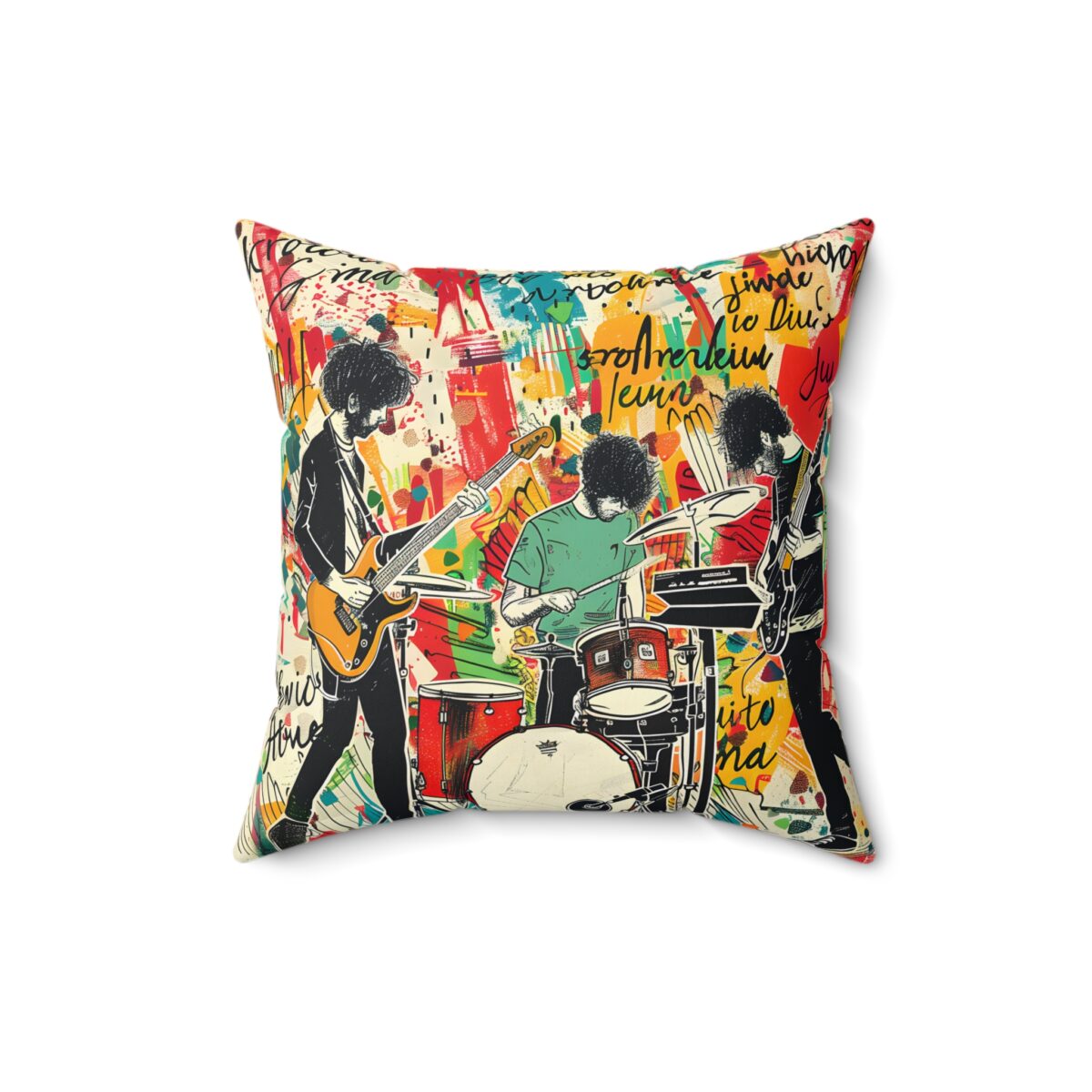 Rock Band Spun Polyester Square Pillow - Image 5