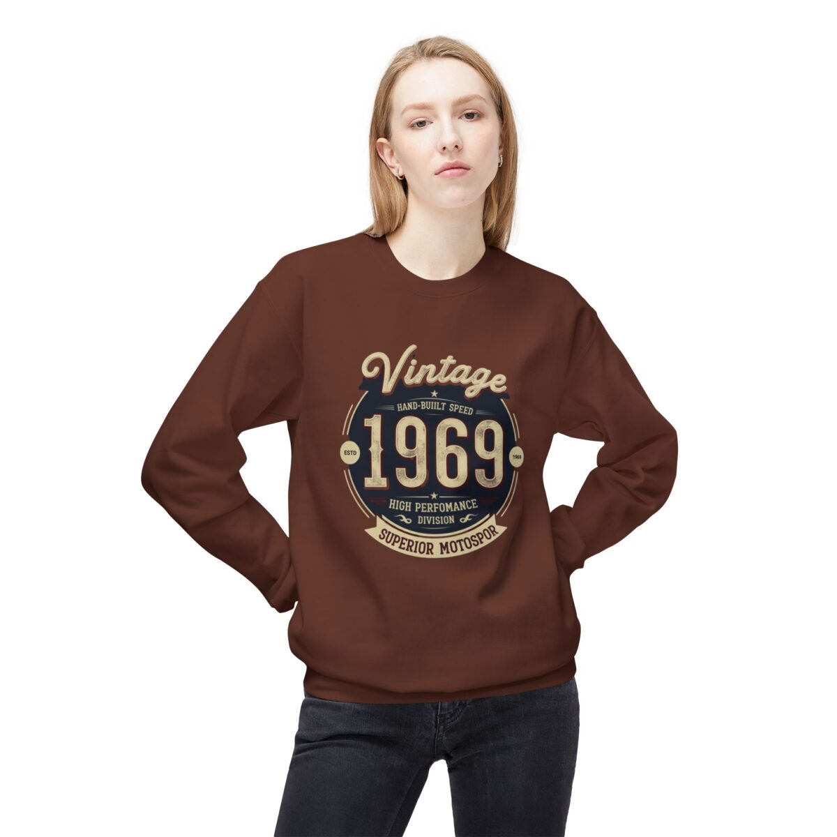 Vintage 1969 Unisex Midweight Softstyle Fleece Crewneck Sweatshirt - Image 3