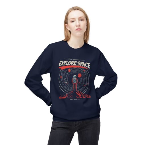 Explore space Unisex Midweight Softstyle Fleece Crewneck Sweatshirt - Image 7