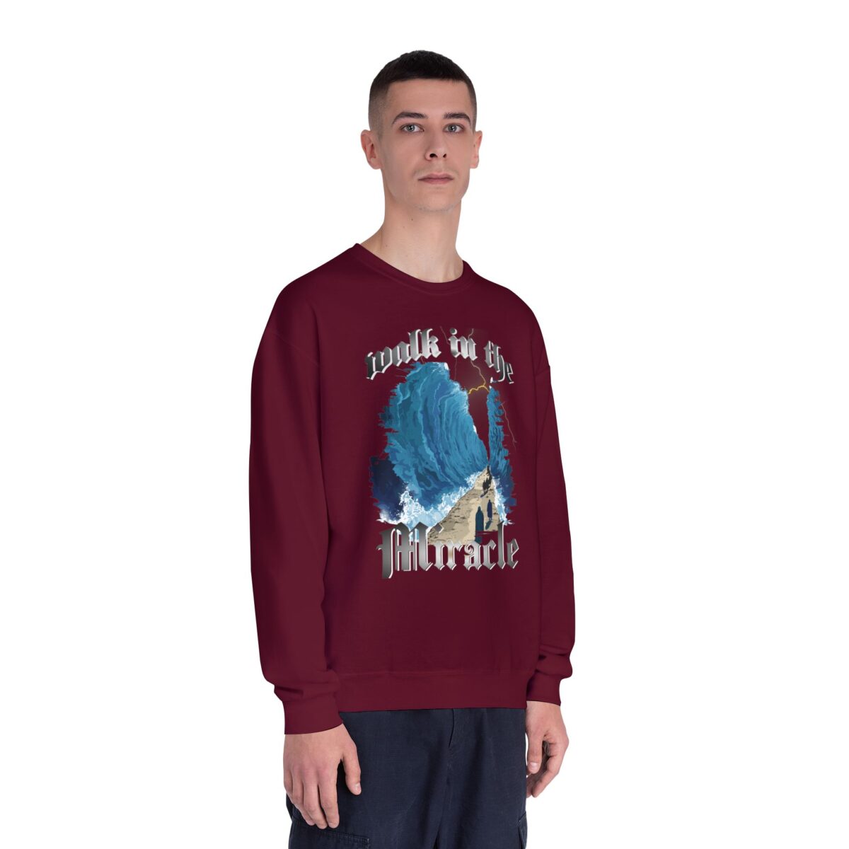Walk in the miracle Unisex NuBlend® Crewneck Sweatshirt - Image 19