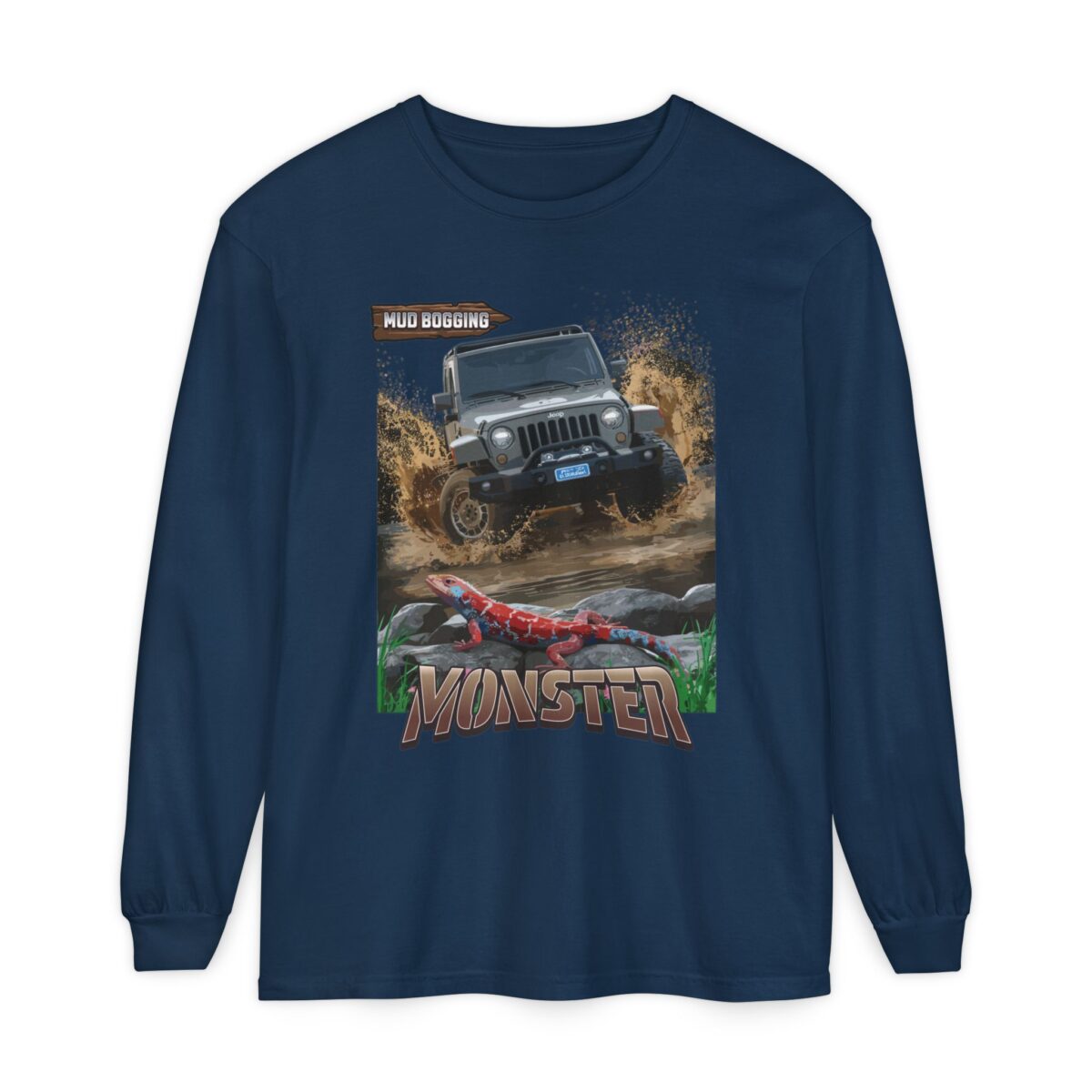 Monster car Unisex Garment-dyed Long Sleeve T-Shirt - Image 21