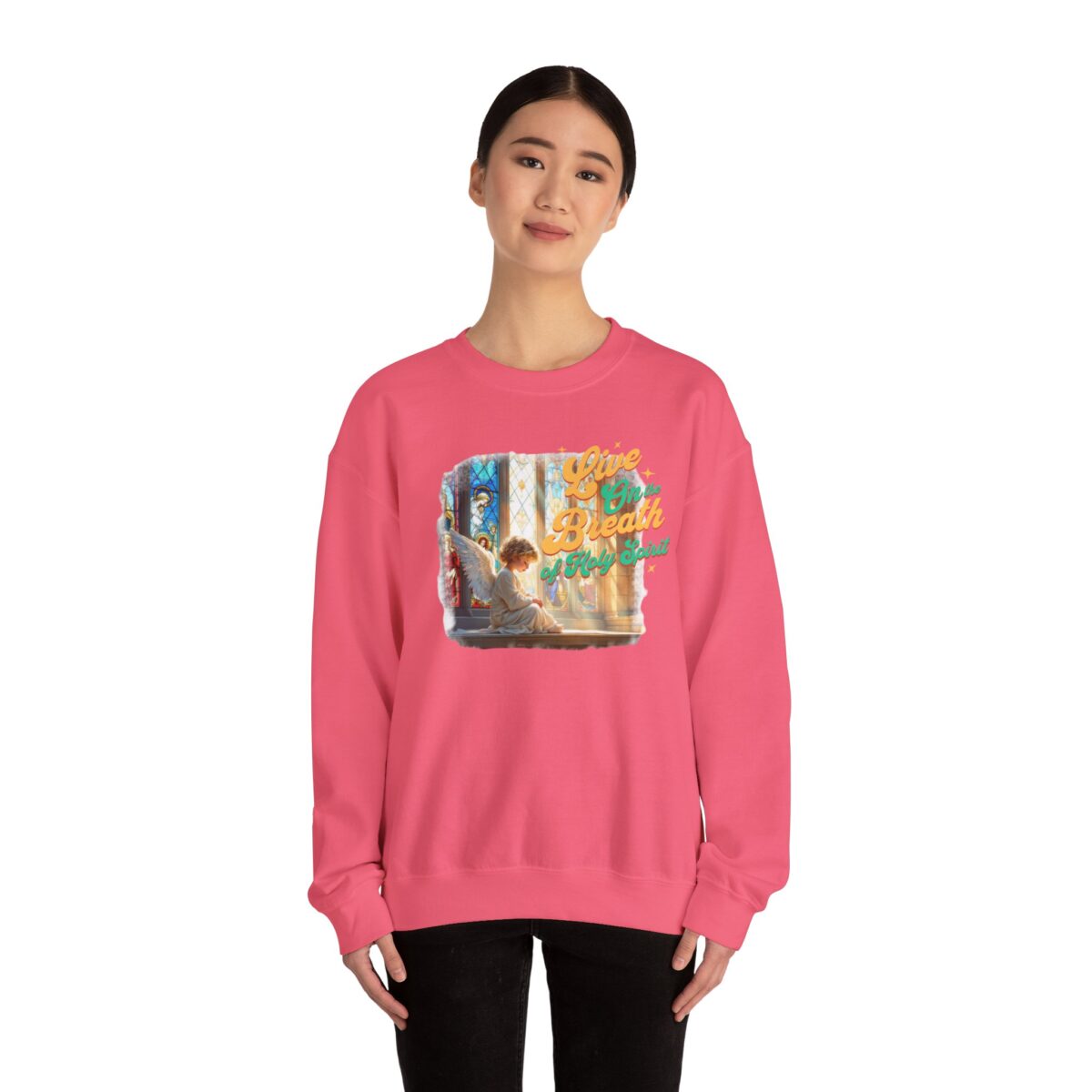 Live on the breath of the Holy Spirit Unisex Heavy Blend™ Crewneck Sweatshirt - Image 36