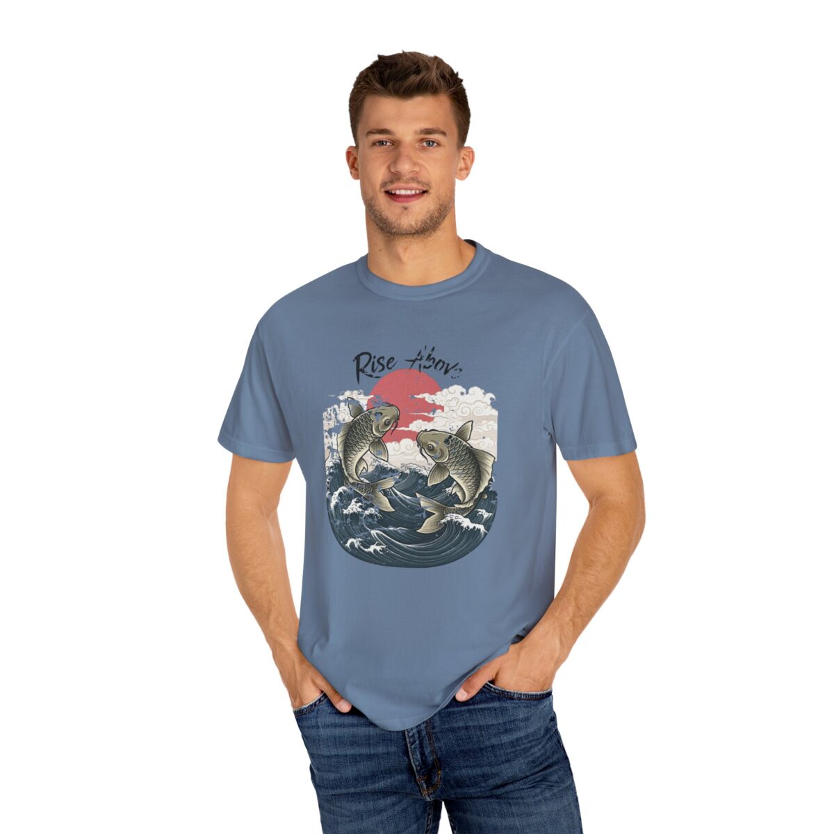 Rise above Unisex Garment-Dyed T-shirt - Image 32
