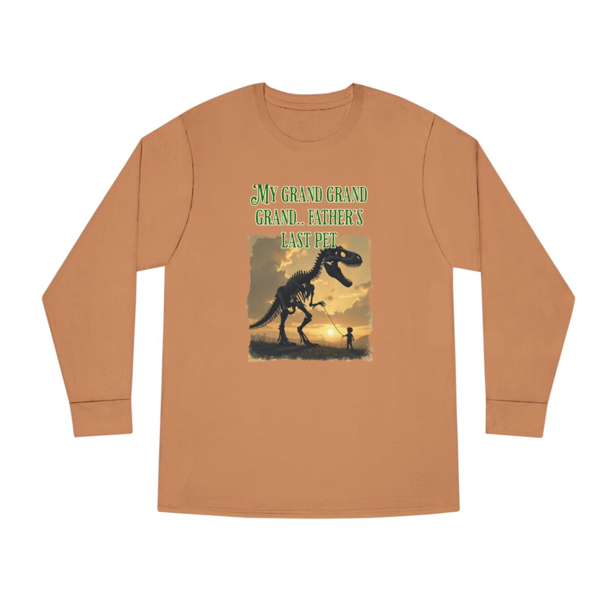 My Grand Grand Grandfather's Last Pet Long Sleeve Crewneck Tee - Dinosaur Theme - Image 9