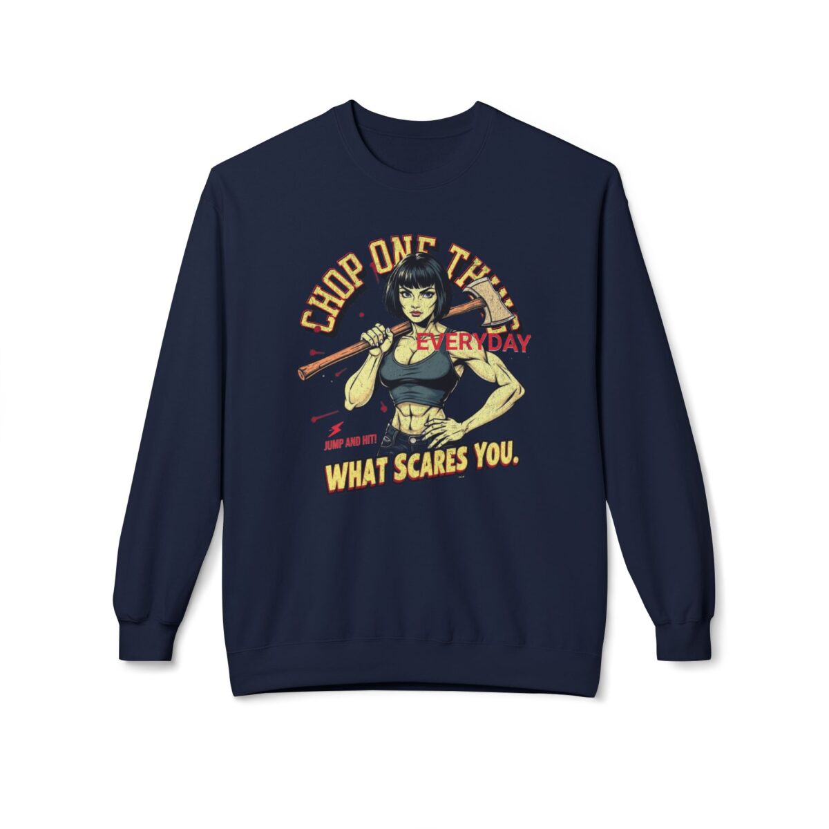 CHOP ONE THING Unisex Midweight Softstyle Fleece Crewneck Sweatshirt - Image 25