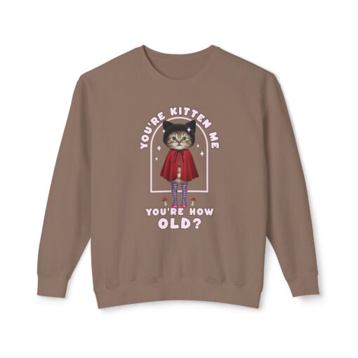 You're kitten me! Unisex Lightweight Crewneck Sweatshirt - Image 13