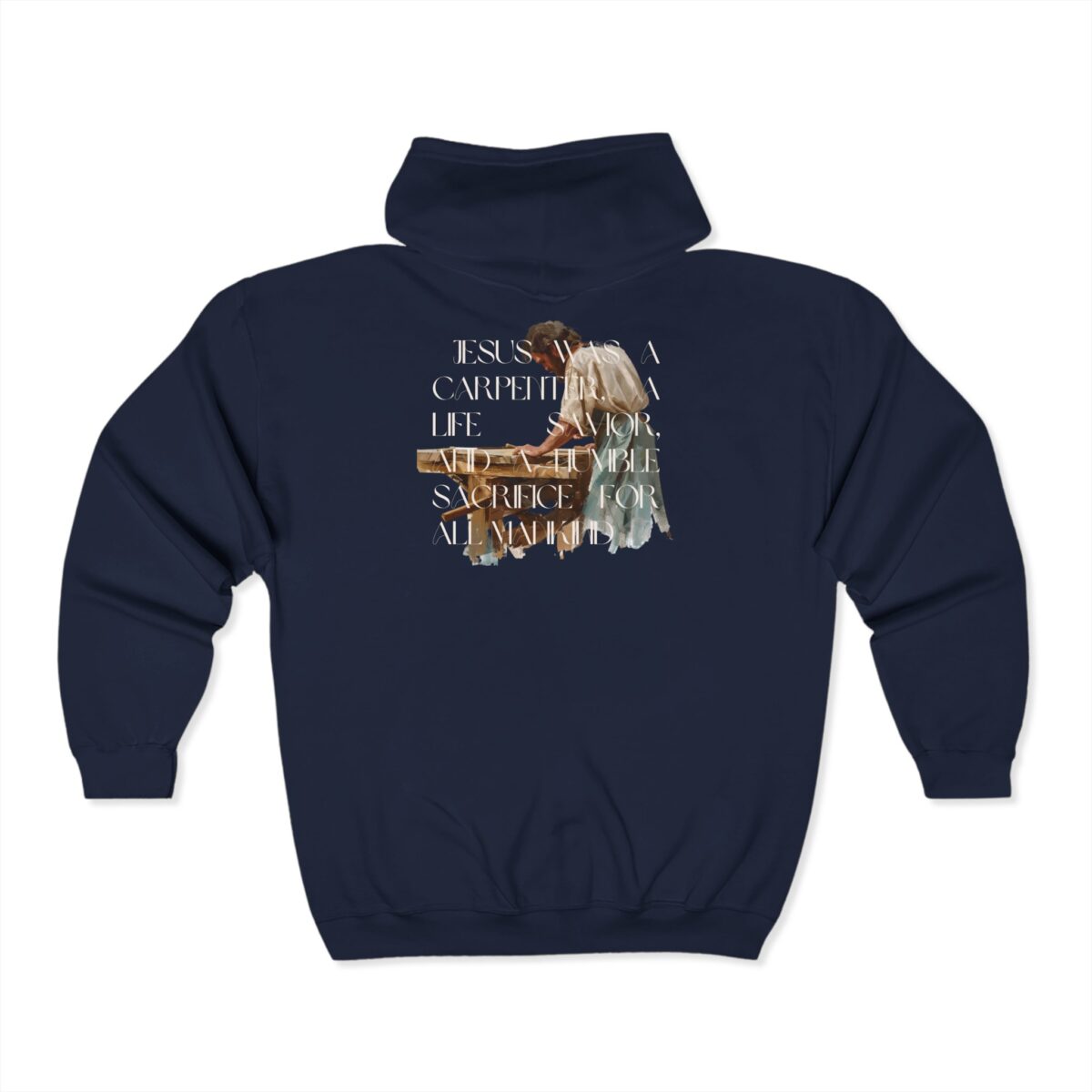 Jesus was a carpenter Unisex Heavy Blend™ Full Zip Hooded Sweatshirt - Image 6