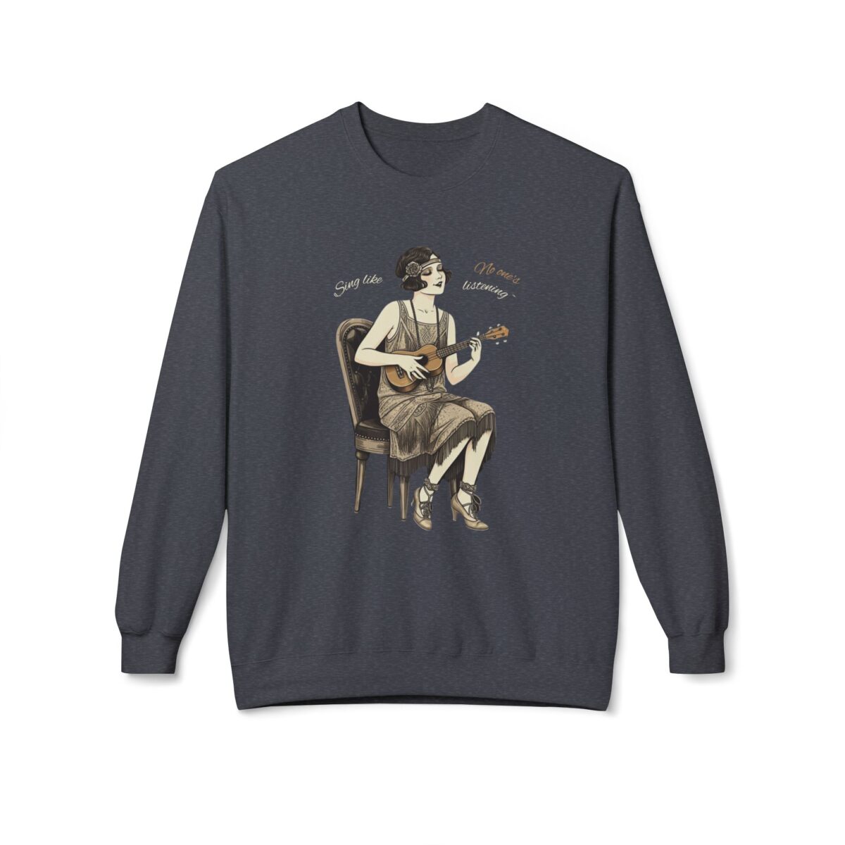 Sing like no one's listening Unisex Midweight Softstyle Fleece Crewneck Sweatshirt - Image 17
