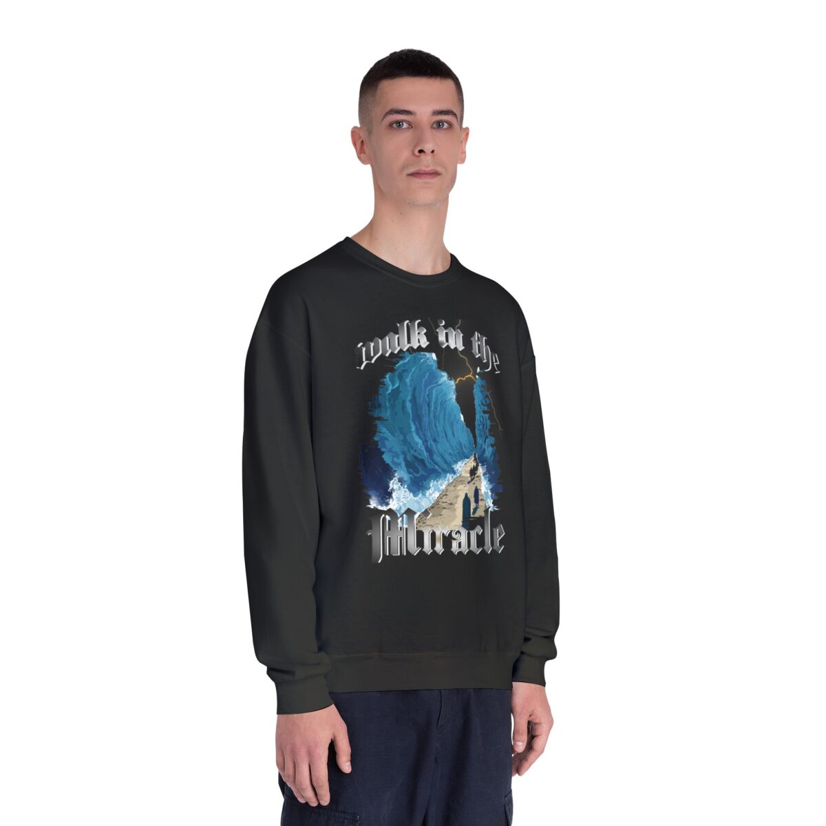 Walk in the miracle Unisex NuBlend® Crewneck Sweatshirt - Image 7
