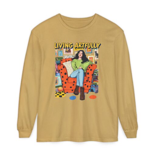 Living Artfully Unisex Garment-dyed Long Sleeve T-Shirt - Image 5