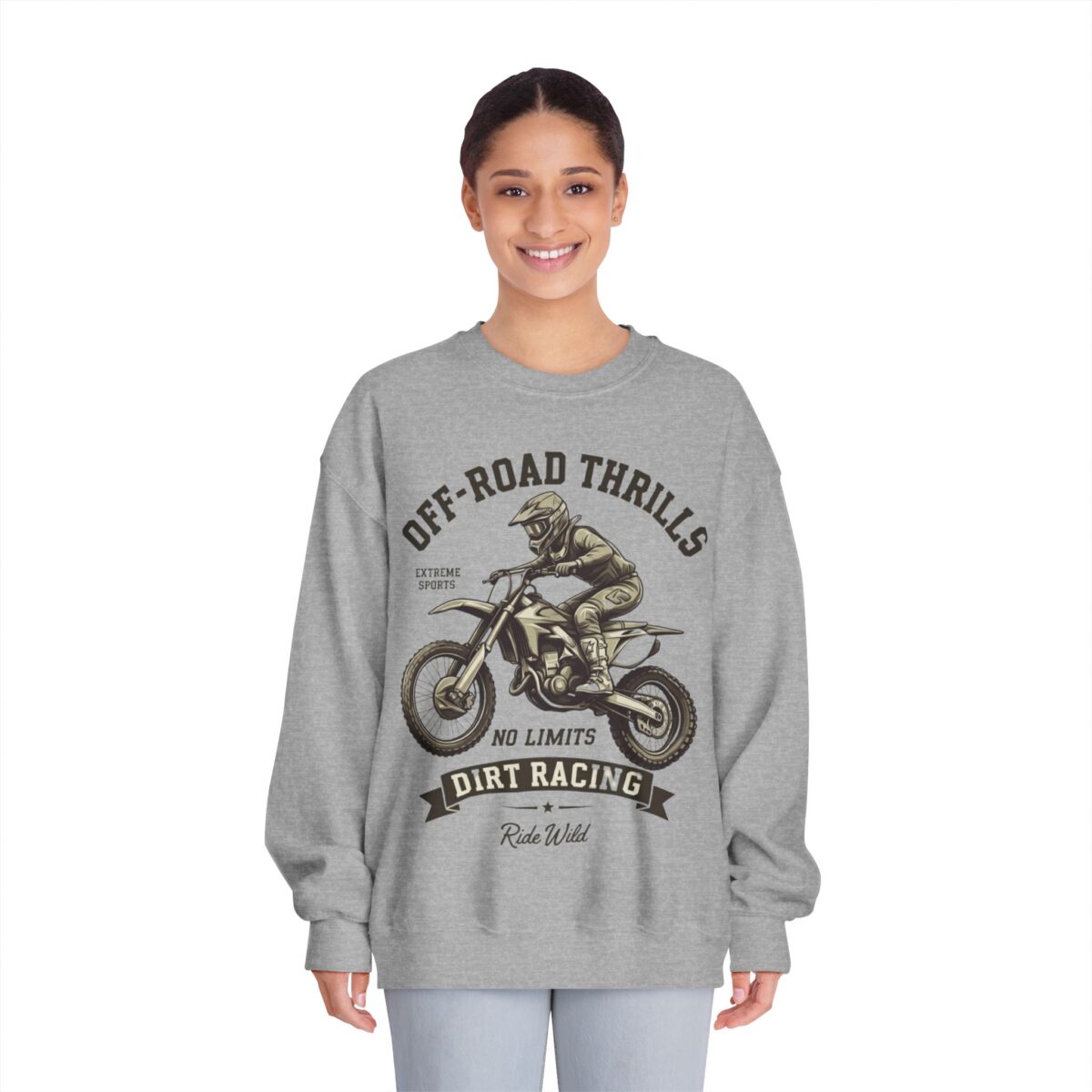 Off-road thriller Unisex DryBlend® Crewneck Sweatshirt - Image 11
