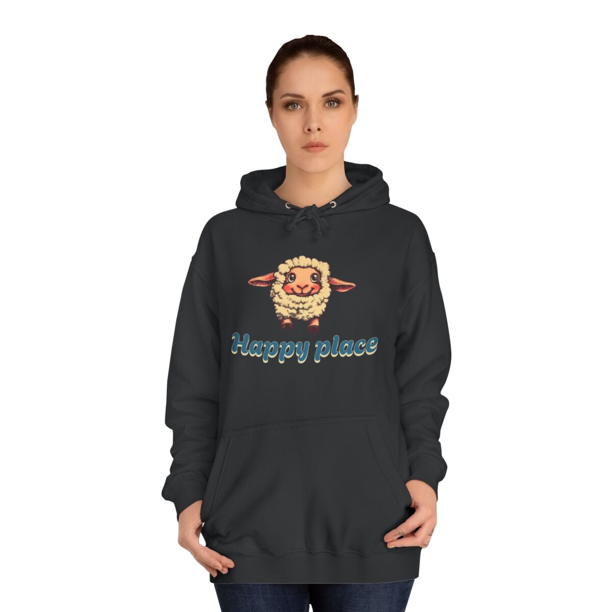 Happy place Unisex College Hoodie - Image 16