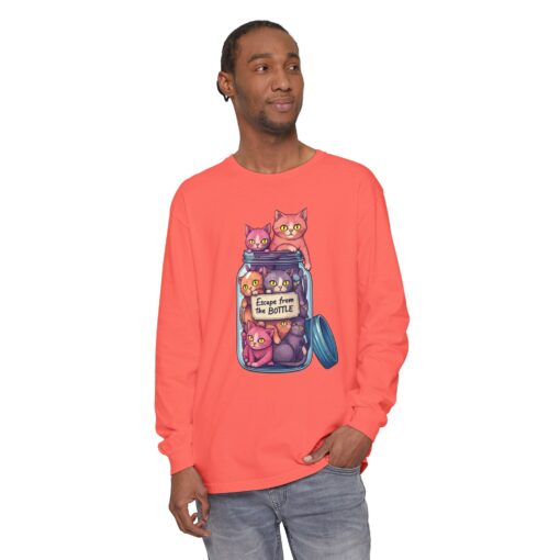 Escape from the bottle Unisex Garment-dyed Long Sleeve T-Shirt - Image 11