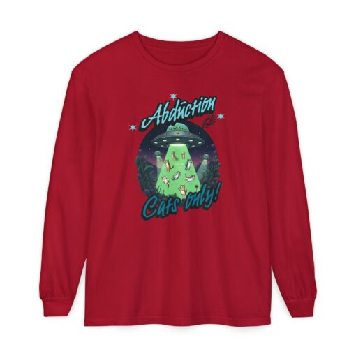 Abduction cats only! Unisex Garment-dyed Long Sleeve T-Shirt - Image 57