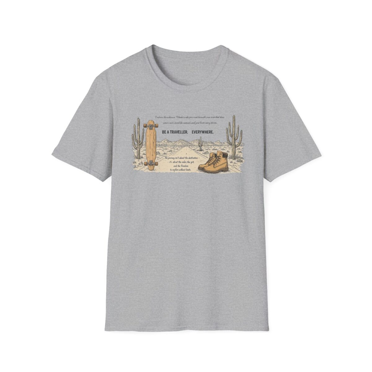 Be a traveller everywhere Unisex Softstyle T-Shirt - Image 13