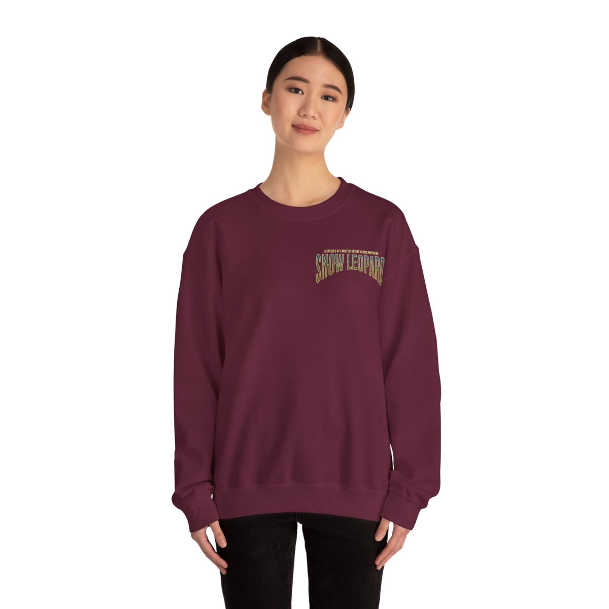 Snow leopard Unisex Heavy Blend™ Crewneck Sweatshirt - Image 8