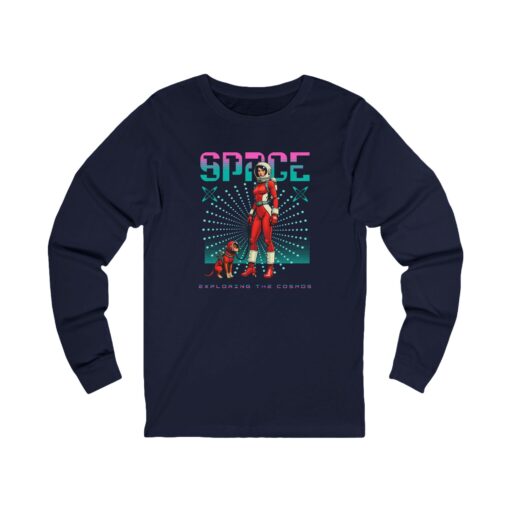 Space Unisex Jersey Long Sleeve Tee - Image 7
