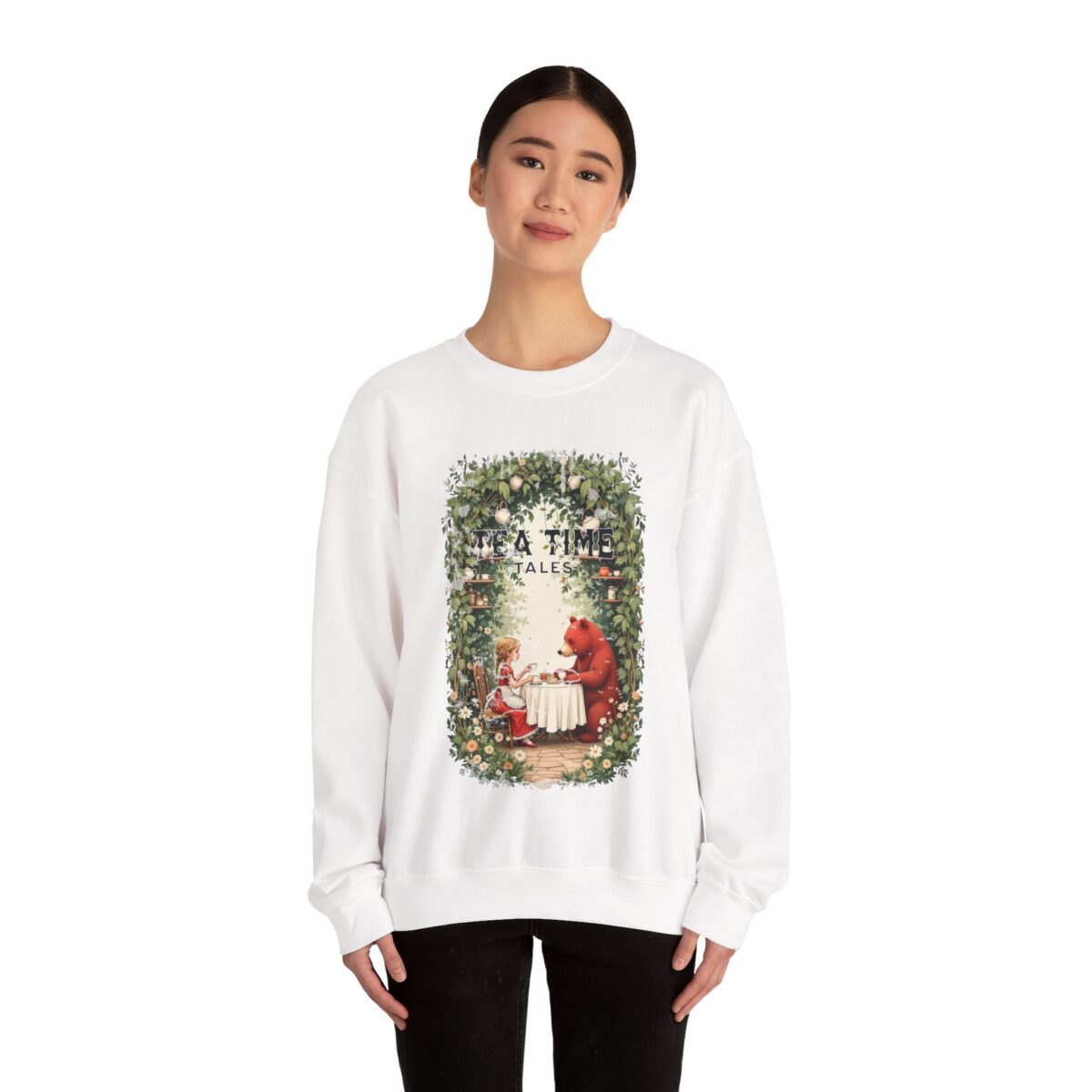 Tea time tales Unisex Heavy Blend™ Crewneck Sweatshirt - Image 4