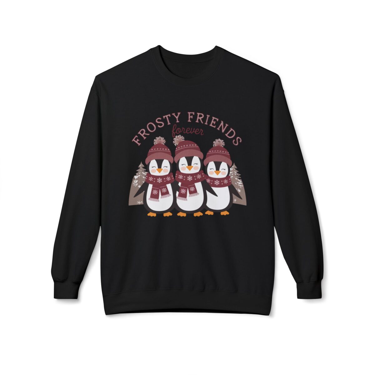 Frosty friends forever  Unisex Midweight Softstyle Fleece Crewneck Sweatshirt - Image 5