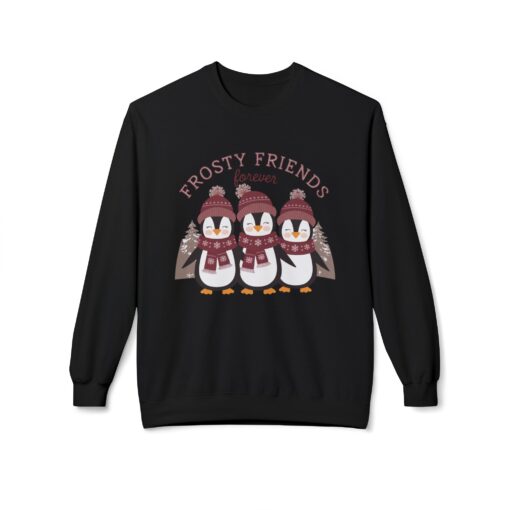 Frosty friends forever  Unisex Midweight Softstyle Fleece Crewneck Sweatshirt - Image 5