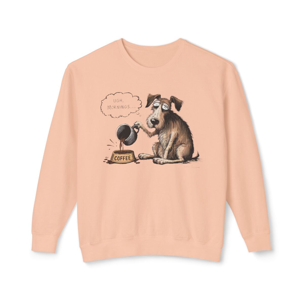 Mornings! Unisex Lightweight Crewneck Sweatshirt - Image 9