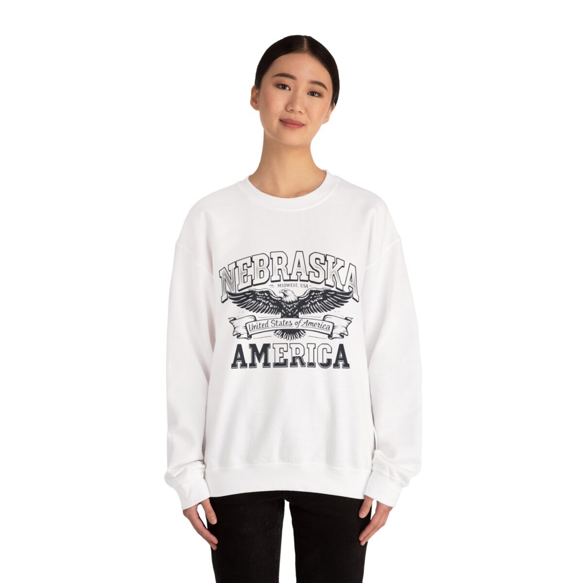 Nebraska Unisex Heavy Blend™ Crewneck Sweatshirt - Image 4