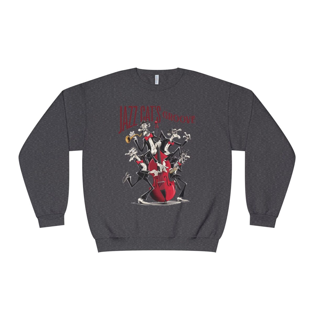 Jazz cat's groove Unisex NuBlend® Crewneck Sweatshirt - Image 5
